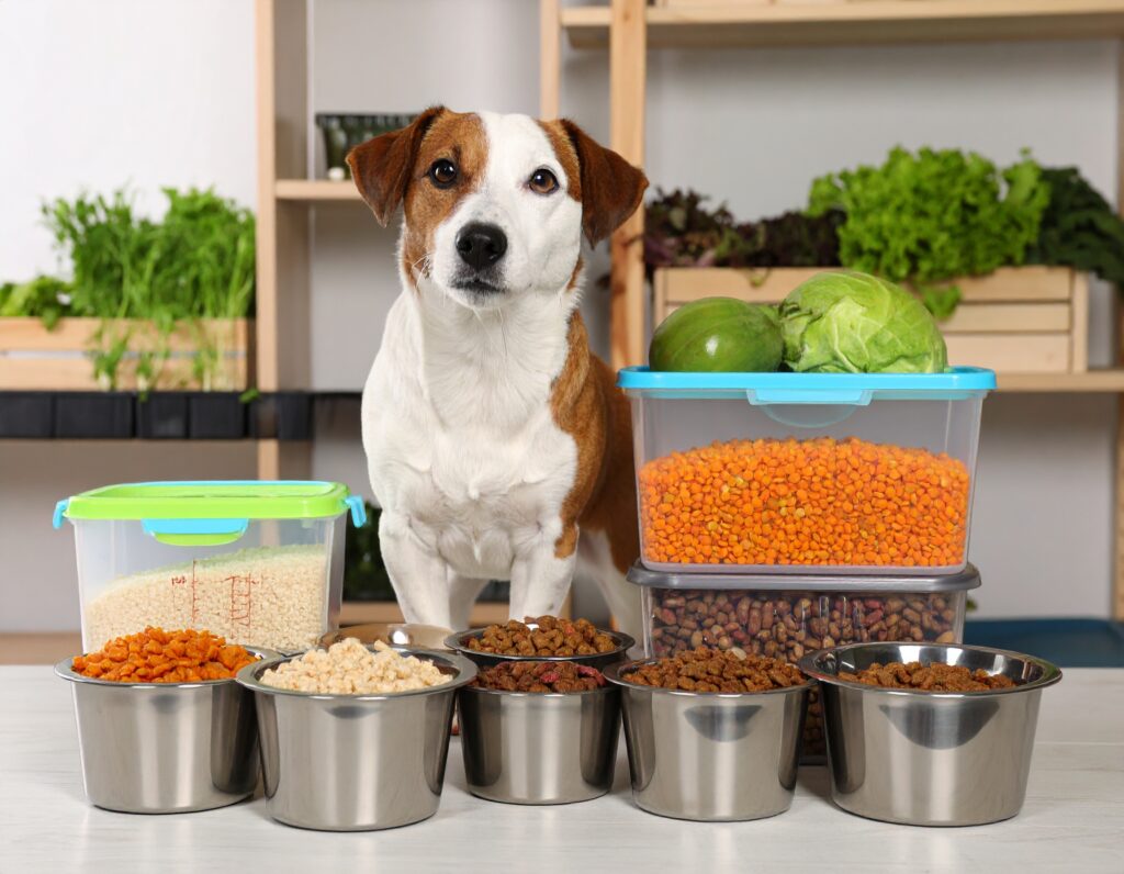 Healthy dog maintaining optimal weight through proper nutrition and portion control for dog weight problems